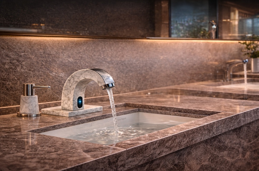 Rose Gold Wall Mount Touchless Faucet